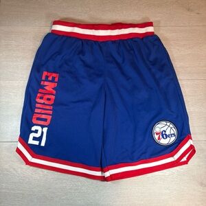 NBA Basketball Shorts Joel Embiid Philadelphia 76ers Mens Size Large